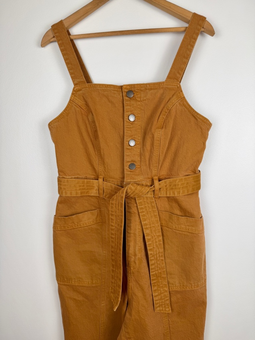 Universal Thread Rust/Brown Button-Front Overalls Jumpsuit Farmers Market Size 6 - Picture 4 of 12